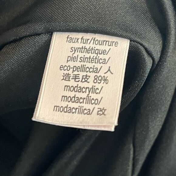 Victoria’s Secret black Faux Fur Coat, size large, rare - Picture 8 of 11